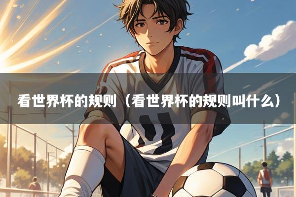 看世界杯的规则（看世界杯的规则叫什么）
